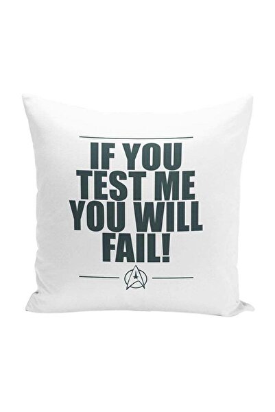 Generic Quote Star Trek Decorative Throw Pillow White/Black 16 x 16inch