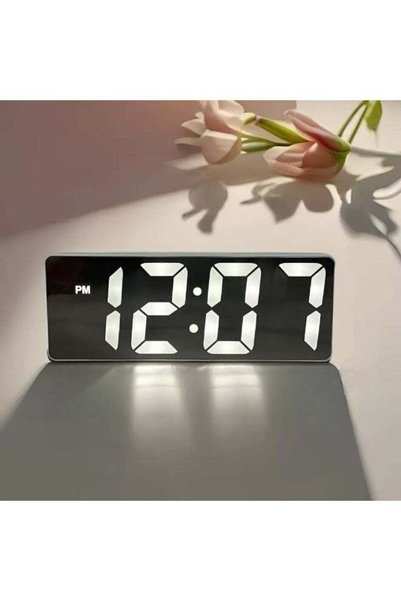 Generic Sleek LED Digital Alarm Clock with Voice Control,Temperature、Date Dis...