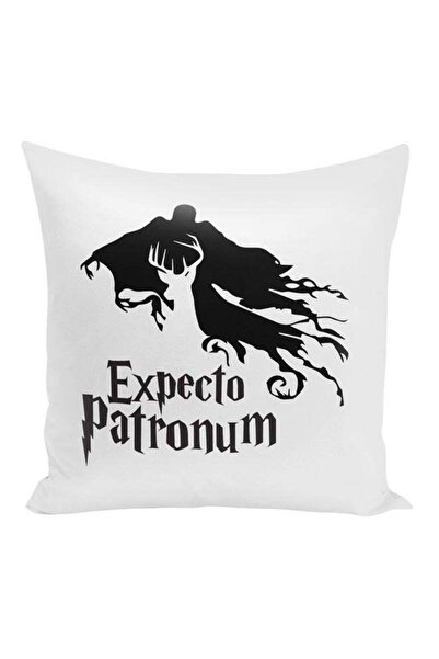 Generic Harry Potter Magic Trick Printed Decorative Pillow White/Black 16x16inch