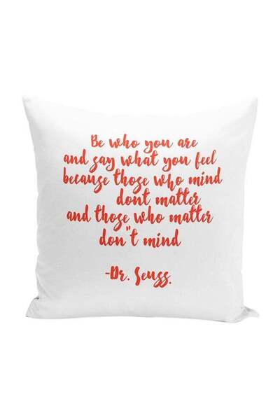 Generic Dr Seuss Dont Matter Dont Mind Quote Throw Pillow With Stuffing Multi...