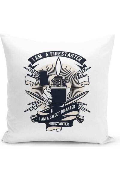 Generic Fire Starter Themed Decorative Throw Pillow Multicolour 40x40cm