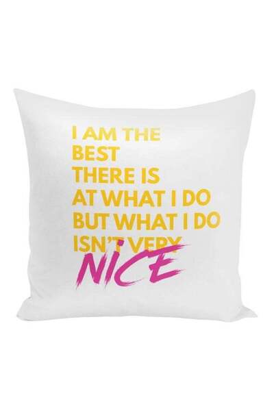 Generic Xmen Quoted Decorative Pillow White/Yellow/Pink 16x16inch