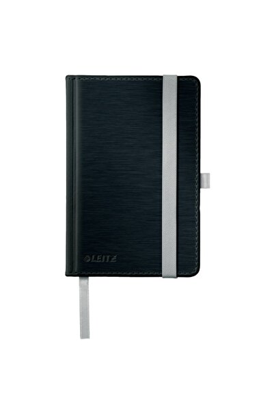 Leitz Caiet tip notebook A6, 80 de foi, cu grilă, negru satinat