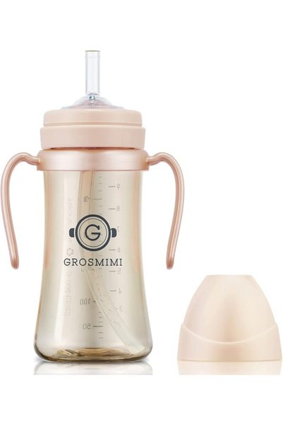 GROSMIMI - Spill Proof Spill-Free Magic Cup with Straw with Handle for Babies...