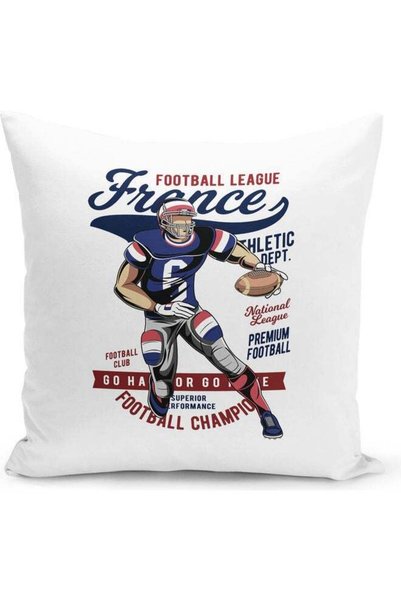 Generic French Football League Decorative Pillow Multicolour