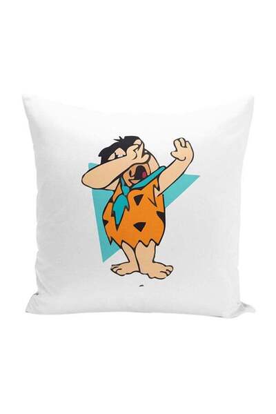 Generic Dab Flinststone Throw Pillow With Stuffing Multicolour 16x16inch