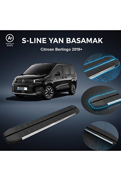 Citroen Berlingo Kısa S-Line Premium Krom Yan Basamak 2019 Sonrası