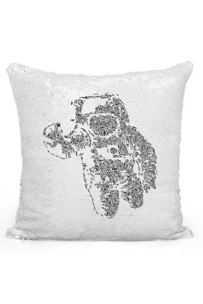 Generic Decorative Astronaut Printed Throw Pillow Multicolour