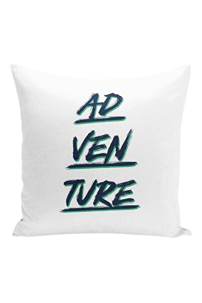 Generic Adventure Decorative Pillow White/Blue/Green 16x16inch