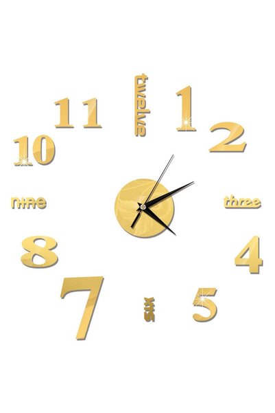 Generic Gold Wall Clock: Silent Sweep Second Movement, Fine Quality Material,...