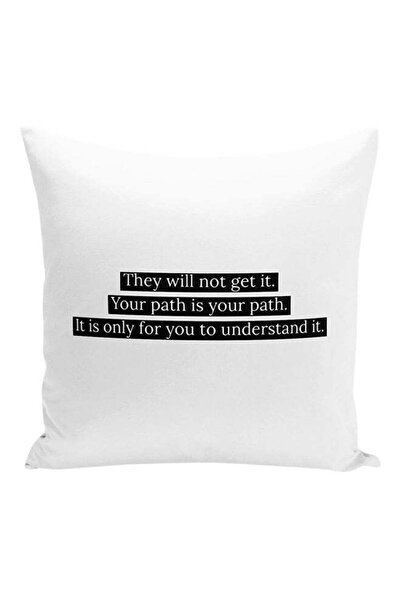 Generic Understand Your Path Inspirational Quote Printed Decorative Pillow Wh...