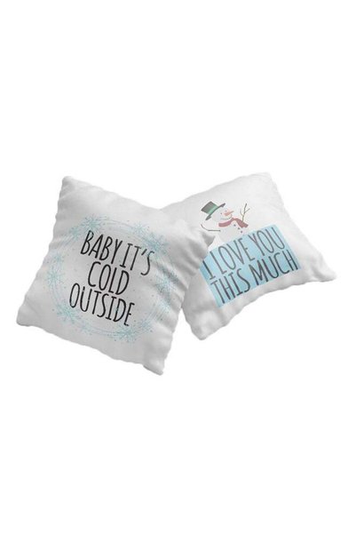 Generic 2-Piece Winters Love Throw Pillows Set Multicolour 16 x 16inch