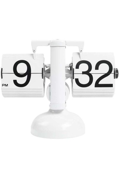 Generic Flip Desk Clock (White), Retro Vintage Design Auto Flip Clock Desk Cl...