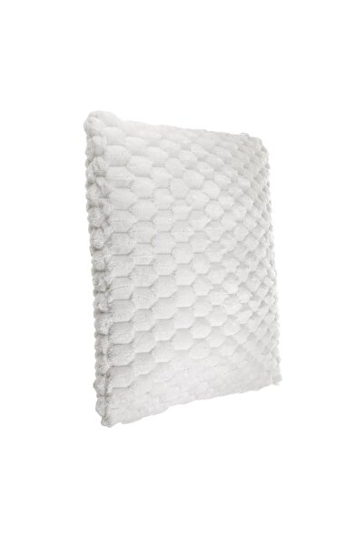 OEM Pernă Decorativa din Imitatie de Blana Ecru cu Model Reliefat pentru Cană...