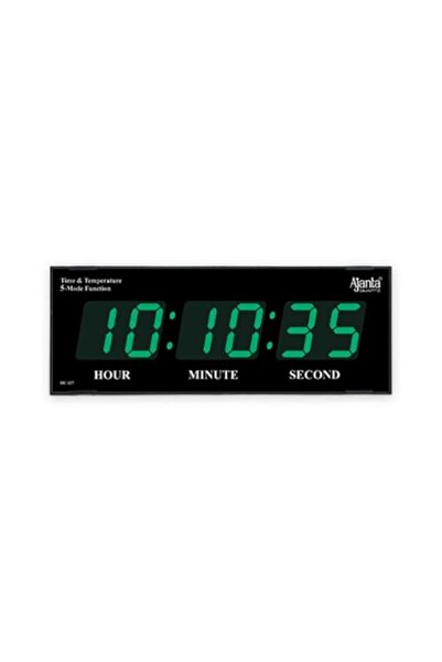 Generic Ajanta Quartz Digital Wall Clock – Green LED Display with Battery Bac...