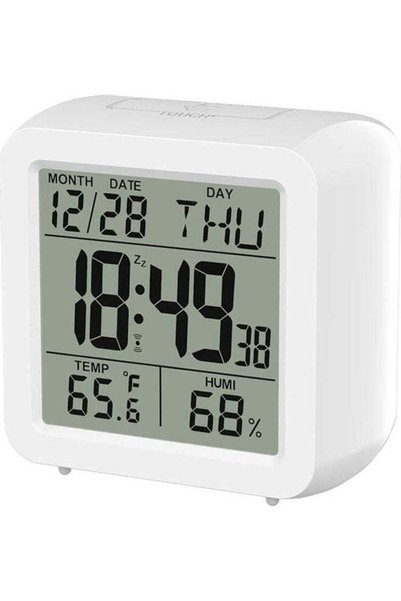 Generic Digital Alarm Clock White 9x9x5cm