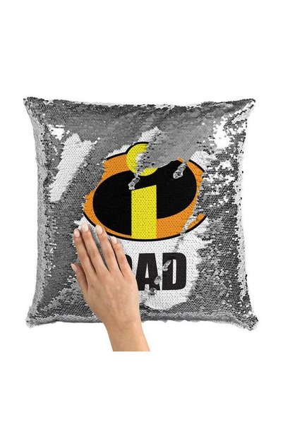 Generic Dad Gift Best Incredibles Sequin Throw Pillow With Stuffing Multicolo...