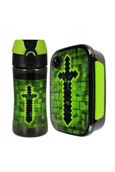 NO BRAND Bidon de apă PIKSELE pentru gameri, TRITAN, 450ml, Fără BPA, Cutie d...