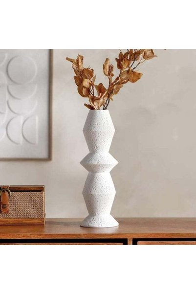 Generic Irie Polyresin Decor Vase 13.5x13.5x39.5cm - White - 112HEL9900628