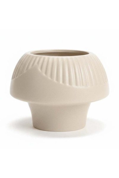 Generic AKDC Compact Ceramic Decorative Vase – Elegant Beige Modern Minimalis...