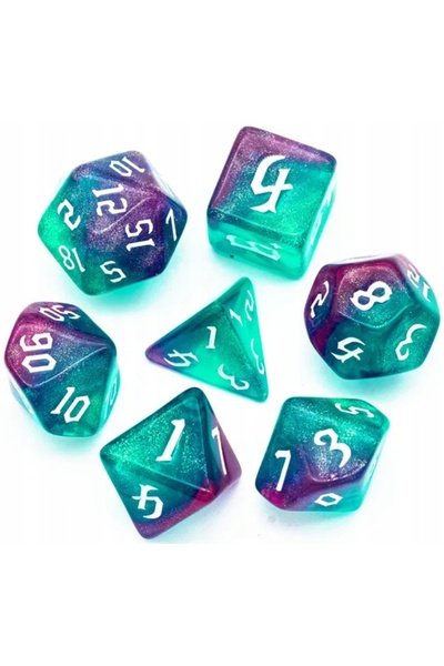 NO BRAND Set de 7 zaruri Fade D4-20 K20 pentru jocuri de rol și de societate ...