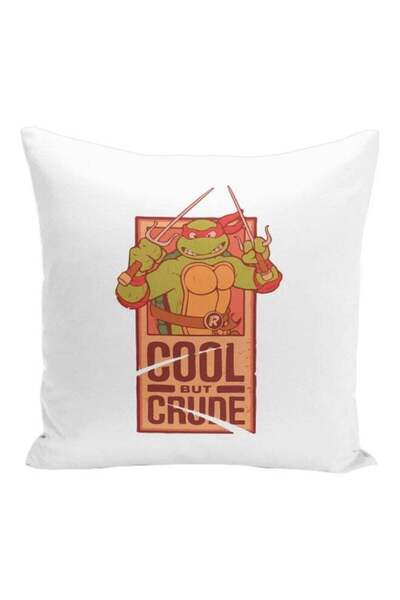 Generic Ninja Turtle Raphael Printed Decorative Pillow White/Peach/Green 16x1...