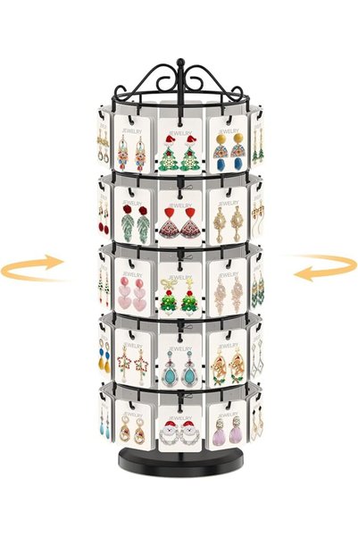 GENERAL EsLuker.ly Earring Holder Organizer Rotating Display Tree Stand, Adju...
