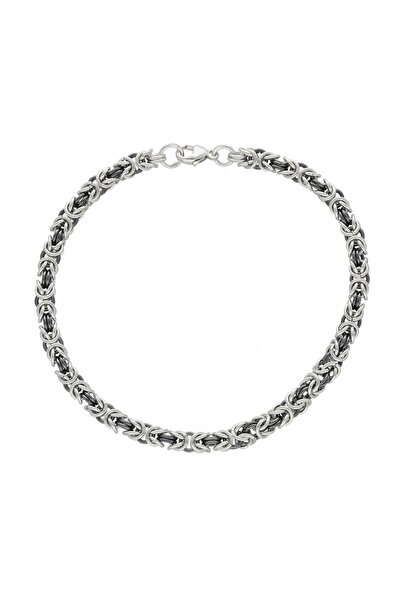 NO BRAND Brățară împletitură regală bizantină - 21 cm, 4mm