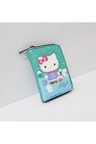 renkli çiçekler Children's Wallet 12X8.5 cm Hello Kitty Patterned Children's ...