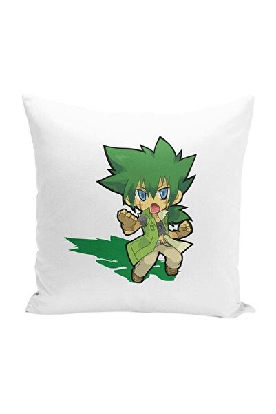 Generic Anime Green Style Throw Pillow With Stuffing Multicolour 16x16inch