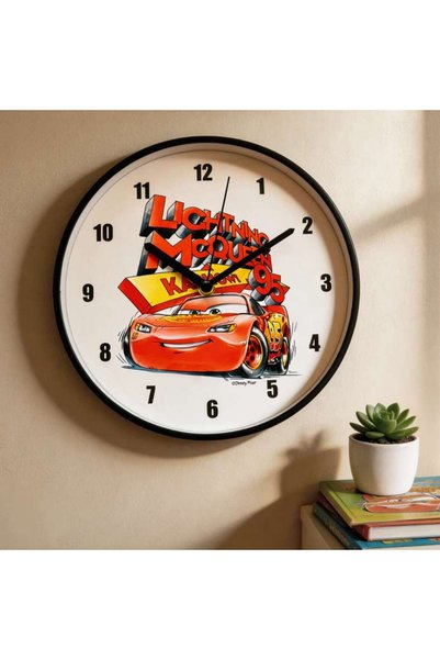 Generic Disney Cars Wall clock 25x25x3.5cm-Red - 163TRC9901122