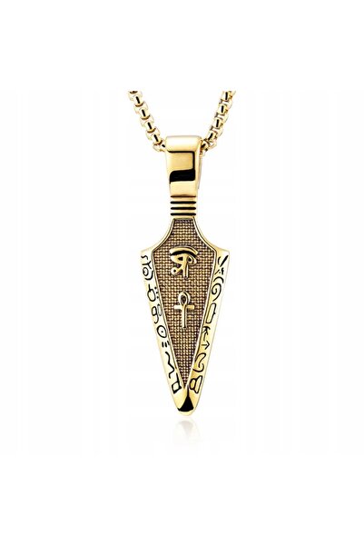 NO BRAND Colier Ankh Ochiul lui Horus Egiptean, Culoare Aurie, Amuletă Egipte...