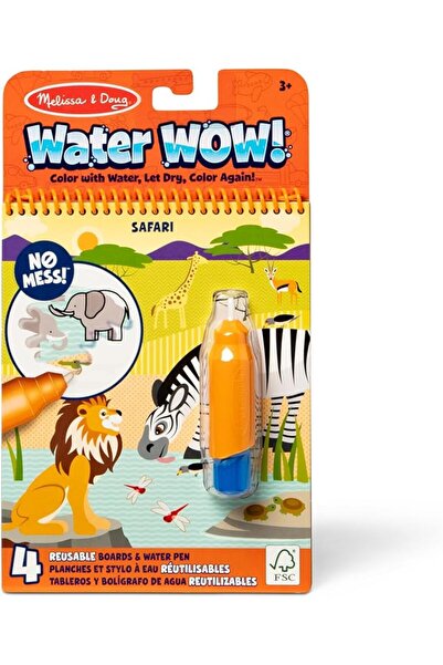 Melissa & Doug Safari On The Go Water Wow Activity Pad - 3 Years & Above