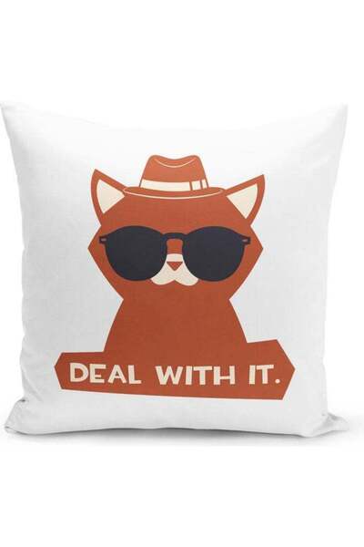 Generic Cat Attitude Decorative Throw Pillow Multicolour