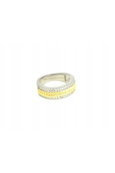 NO BRAND Inel impunător cu zirconiu cubic placat cu aur 18K