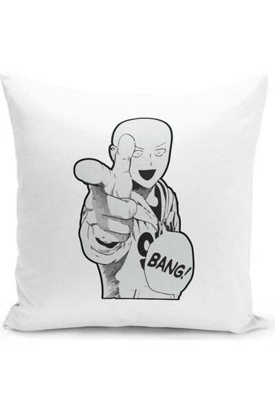 Generic Oppa Jacket Band One Punch Man Anime Themed Throw Pillow White/Black/...