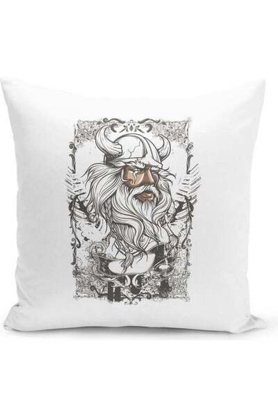 Generic Funny Viking Design Decorative Pillow Multicolour