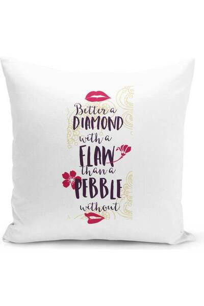 Generic Be A Diamond Quote Decorative Pillow Multicolour