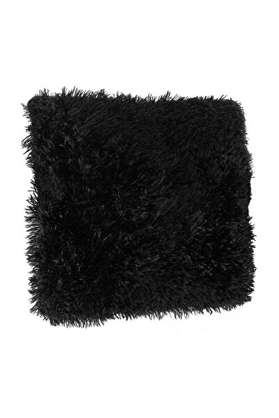OEM Pernă Decorativa de Iarna din Imitatie de Blana Shaggy neagră 51x51cm – a...