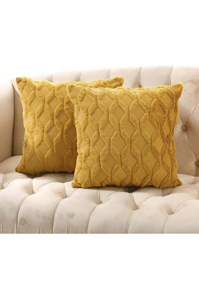 Generic Pack of 2 Wool Throw Pillow Covers 18x18 Inches – Decorative Farmhous...