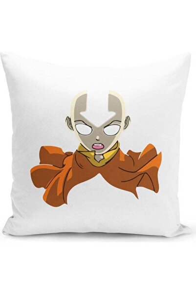 Generic Minimalistc The Last Airbender Themed Throw Pillow White/Pink/Orange ...