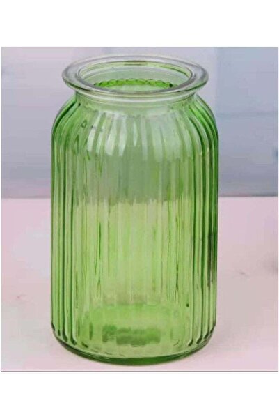 Generic Green Glass Vase, Modern Cylindrical Flower Vase for Home Decor, 24cm...