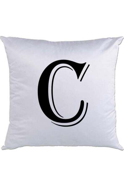 Generic C-Printed Decorative Pillow White/Black 40 x 40cm