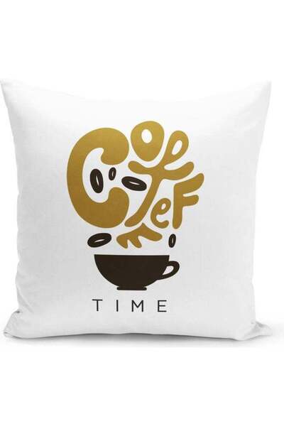 Generic Typographic Coffee Decorative Pillow Multicolour