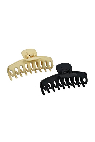OEM Clame Păr neagră Bej pentru femei 11cm - 2buc – aranjezi părul rapid și a...