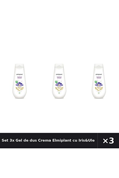 ELMIPLANT Set 3x Gel de dus Crema cu Iris&Uleiuri pretioase, 750 ml