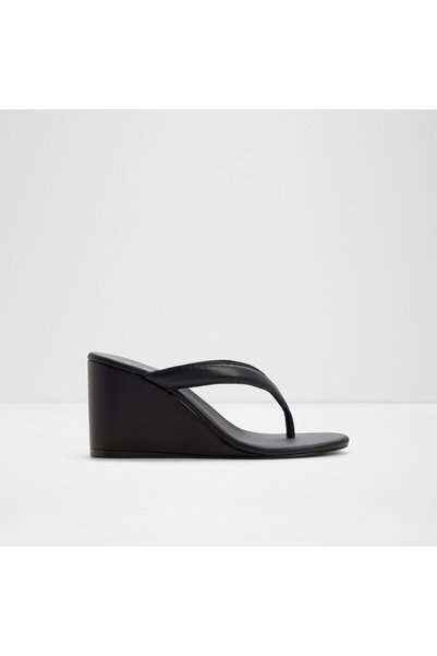 Aldo Isabelia Ladies Black Wedge Sandals