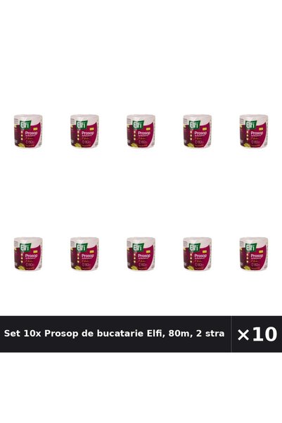 Elfi Set 10x Prosop de bucatarie Elfi, 80m, 2 straturi