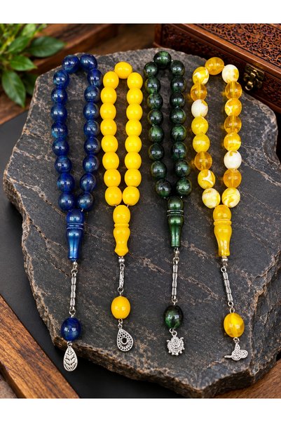 tesbihciniz Special Pack of 4: Colorful 17-Piece Mascot Efe Prayer Beads Set