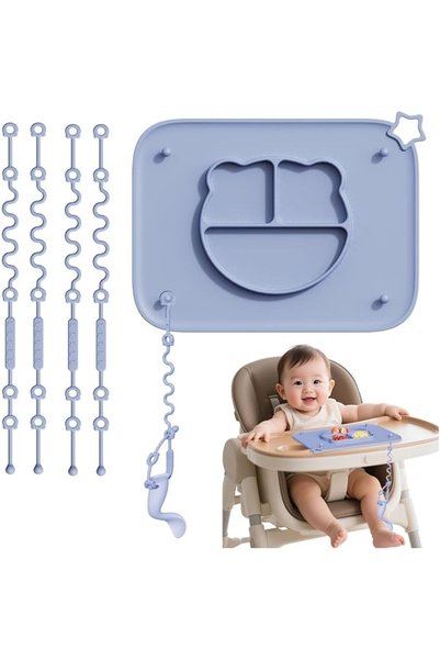 GENERAL 1 Pack Silicone Mat for Babies, Baby Placemat Built-in Suction Base a...